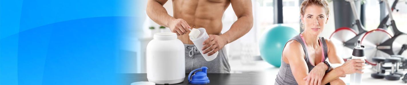 athletic-couple-mixing-and-consuming-powdered-nutritional-beverages